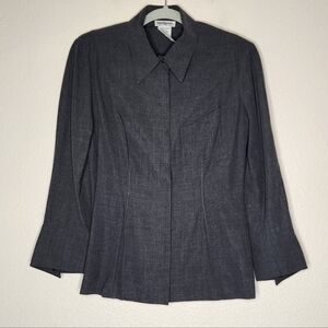 Vintage Mugler Charcoal Gray Blazer Set 42